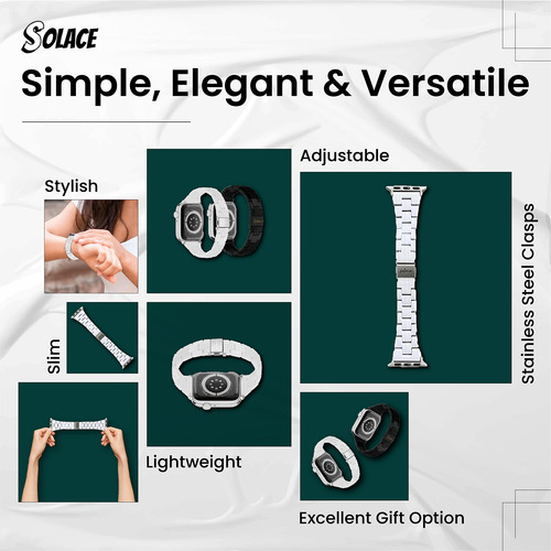 Correa De Reloj Solace Bands Delgada De Resina Mate Para App