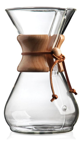 Cafetera De Vidrio Clásica Transparente Diseño Chemex