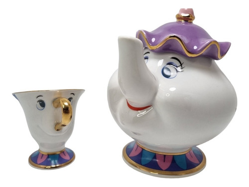 Mug Tetera Taza Pocillo Ceramica Bella Y La Bestia Importado