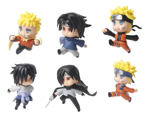 Set De 6 Figuras De Naruto Shippuden Anime Coleccionables
