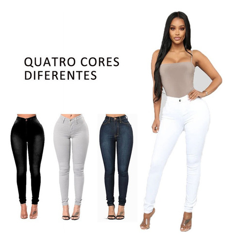 Set 4 Vaqueros Baratos De Lujo De Cintura Alta Para Mujer [u