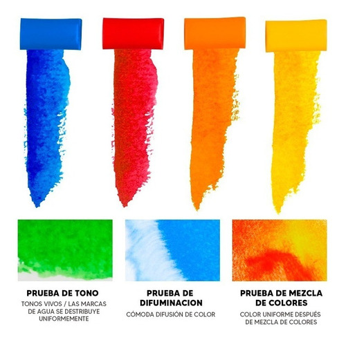 Imagen 4 de 10 de Kit De Acuarela En Pastilla Profesional 36 Colores Giorgione