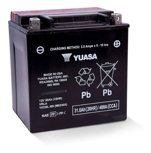 Imagen 1 de 3 de Bateria Yuasa Para Moto Yix30l- Bs (166l/126w/175h) Atv Utv