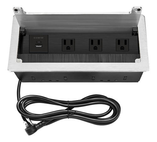 Enchufe Escritorio Placa De Contactos Y Puerto Usb Plegable