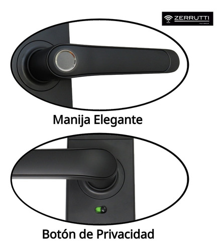 Imagen 5 de 9 de Cerradura Digital Inteligente Zerrutti Ze 8015