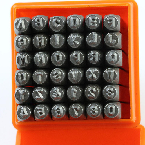 36 Unidades De Número Y Conjunto De Sellos De Letras 3 Mm