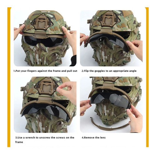 Máscara Capacete W-ronin Assault Com Cooler Rádio Airsoft