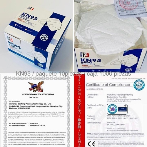 Bidameun Cubrebocas Kn95 Caja De 20 Piezas.