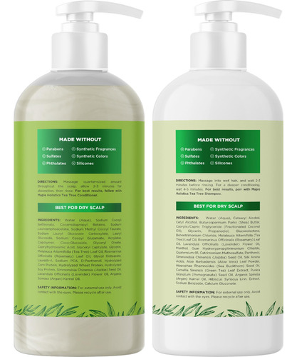 Conjunto De Shampoo E Condicionador Maple Holistics Tea Tree
