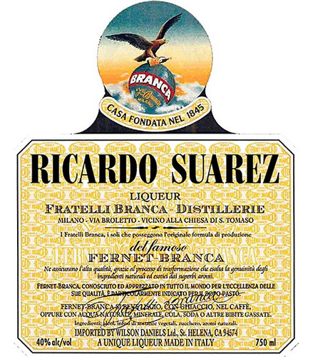 8 Etiquetas Autoadhesivas Personalizadas Fernet Branca 750