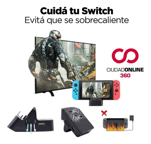Imagen 2 de 10 de Nintendo Switch Accesorio Cargador Dock Para Conectar La Tv