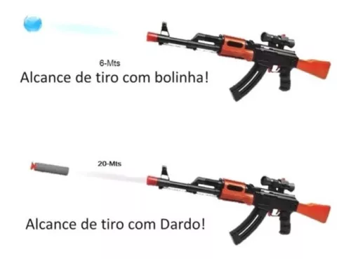 Metralhadora Ak 47 Lança Dardo Munição Bolinha De Gel Orbeez - Escorrega o  Preço