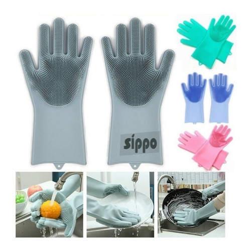 Guantes  De Limpieza Multiuso De Silicona Sippo Imp