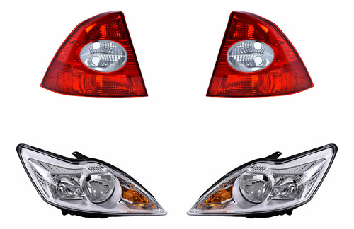 Faros Y Calaveras 4 Pzas Depo Focus Ford 2009 - 2011