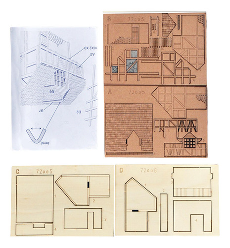 Casa De Muebles De Madera En Miniatura Para Mesa De Arena,