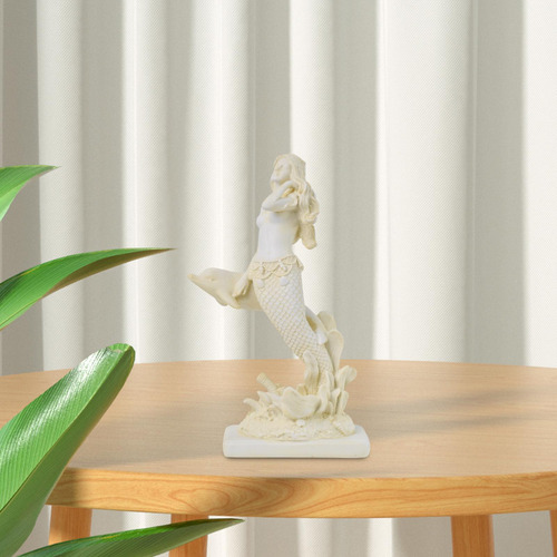 Smermaid Statue Resin Figurine Mapeop Ornament Escultura