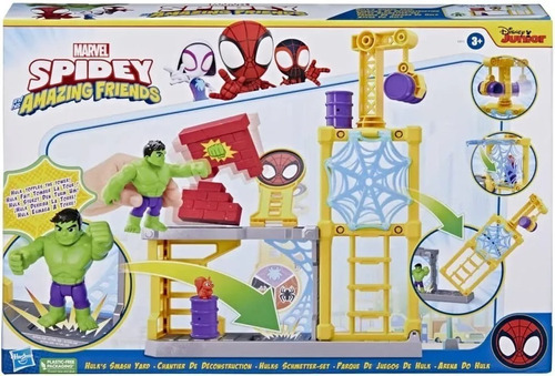 Boneco Marvel Spidey Amazing Friends Playset Arena Do Hulk 