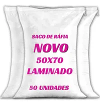 Comprar 50 Sacos Ráfia Laminado Novo 50x70 Para Farinha Ração Gelo