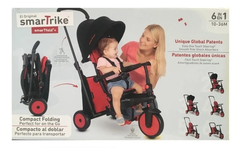 Triciclo Carreola Plegable 6 En 1 Smartrike 10 A 36 Meses