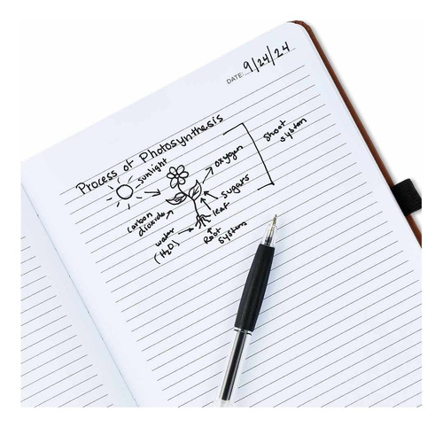 Libreta Diario En Tapa Dura Notas Pen+gear Tipo Vinipiel *sk