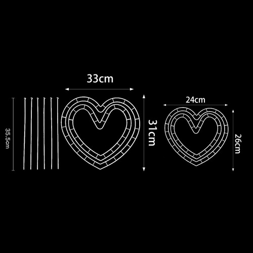 Forma De Fabricación De Coronas 6x Pequeño Corazón Grande