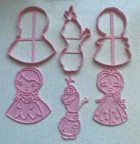 Comprar Set De 3 Cortantes Frozen . Anna, Elsa Y Olaf 9 Cm Cookiekut