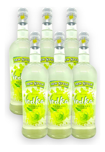 New Style Coctel Vodka Manzana Verde Caja X6u 1000ml