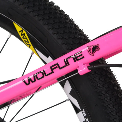 Bicicleta Gti Do Grau Wolfline Aro 26 Freeride Rosa Preto 21