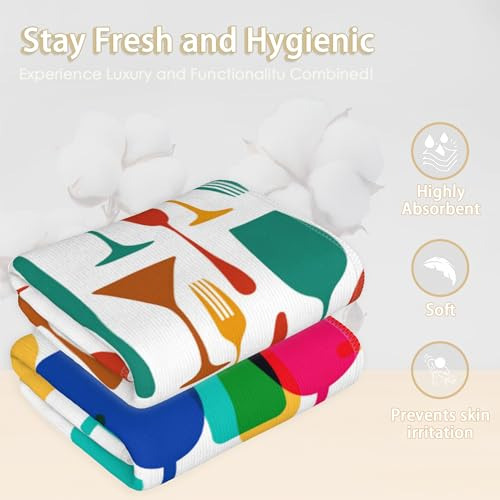 Toallas De Cocina Absorbentes, 45 X 60 Cm, Juego Decorativo