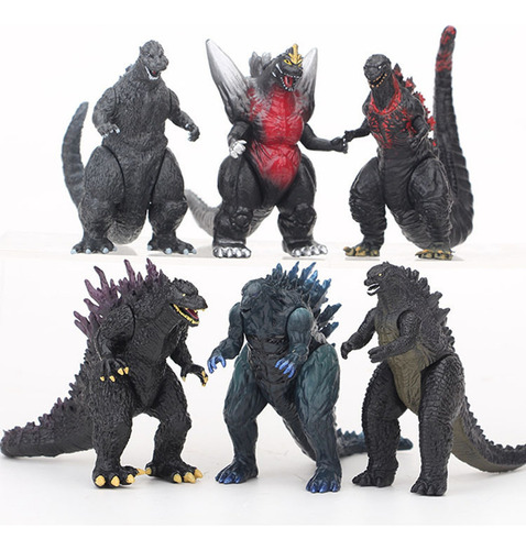 Juego De 6 Piezas Mechagodzilla Gigan Anguirus Figura De Acc