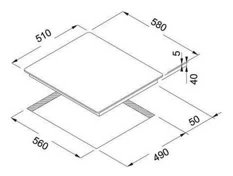 Imagen 2 de 3 de Anafe Franke Fhc 604 60cm Vitroceramico
