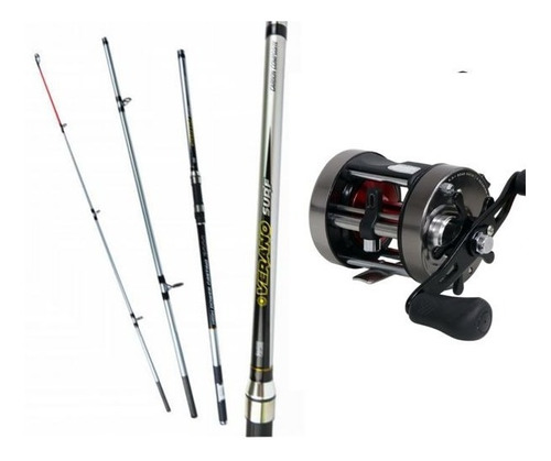 Combo Lance Marine Caster Sports Caña 360 Variada Mar Y Rio