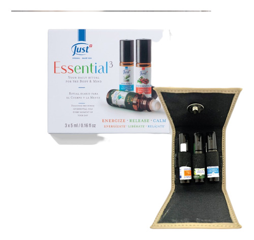 Kit Essential 3 Just + Mas Estuche Contenedor De Regalo. 