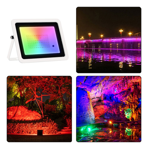 Luz De Inundación Rgb 100w 50w 30w 20w Reflector Rgb Ip68