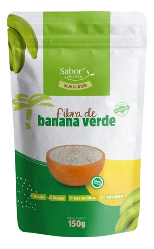 Farinha/fibra De Banana Verde 100% Pura Embalagem 150g