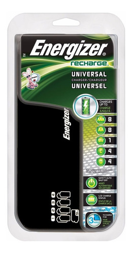 Cargador De Pilas Universal Energizer 8 Aa/aaa, 9v, 4 C/d
