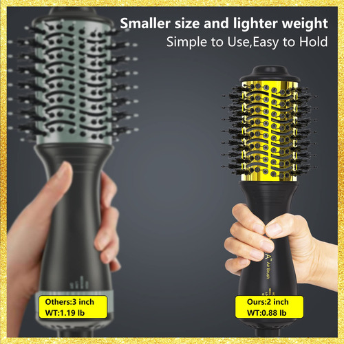 Cepillo De Aire Caliente Lura Pequeño Para Cabello Largo Has