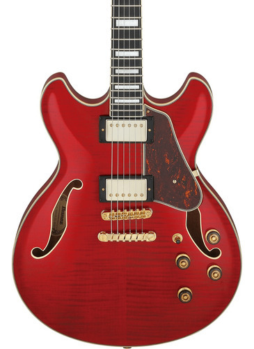 Guitarra elétrica Ibanez AS93fm-TCD Semi Hollow Cherry Red Orientação para a mão direita