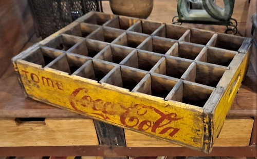 Cajón Para Botellitas De Coca Cola Antiguo Real