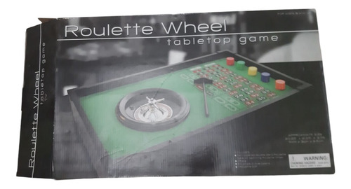 Juego Ruleta De Mesa De Madera 51×31cm Con Fichas Semipro