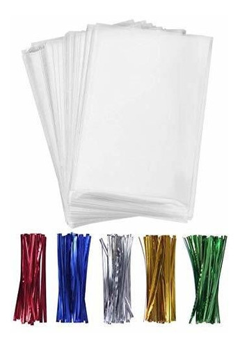 100 Bolsa Celofan Transparente Plastico 4 6 Amarr 5 Para