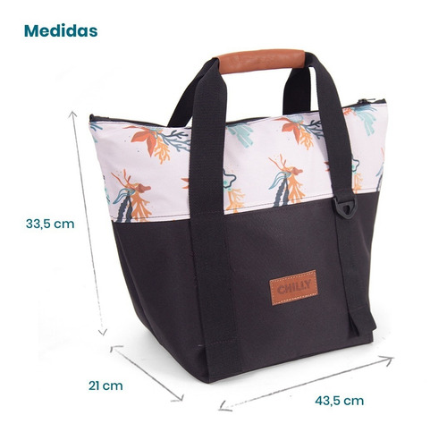Imagen 3 de 10 de Bolso Térmico 10 Lts Diseño Coral Chilly