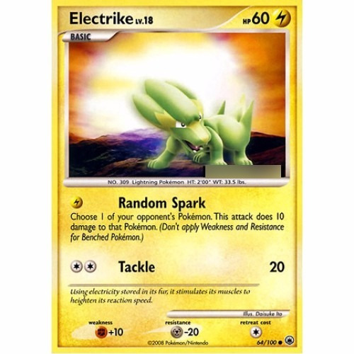 Electrike - Elétrico Comum 64/100 - Pokemon Card Game