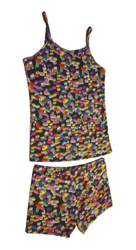 Pijama Mujer Musculosa Solera Short Lego Promesse Art 10277