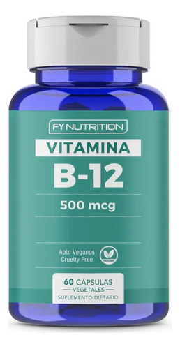 Vitamina B12 - 500mcg - Fynutrition - Apto Veganos - X60