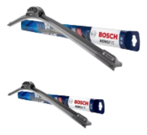 Par Palhetas Limpador Parabrisa Orig Bosch Aerofit Silicone 