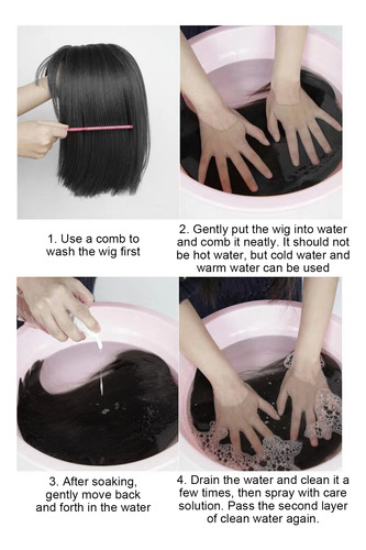 Peluca De Béisbol Wigs Con Gorra, Seda De Aspecto Natural, A