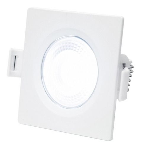 Imagem 7 de 9 de Kit 10 Spot Led 3w Quadrado Embutir Branco Frio Gesso Sanca
