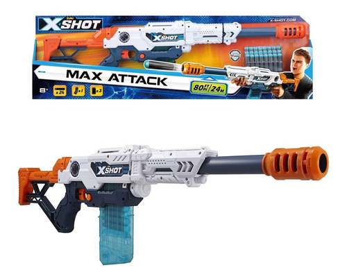 Pistola Zuru X-shot Exel Max Attack X 24 Dardos Goma Espuma