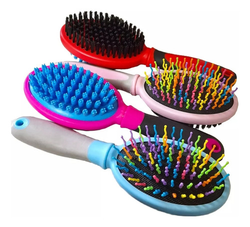 Desata Nudo Cepillo Mascota Doble Cerda Brillo Masaje Outlet